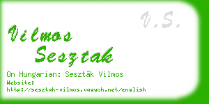 vilmos sesztak business card